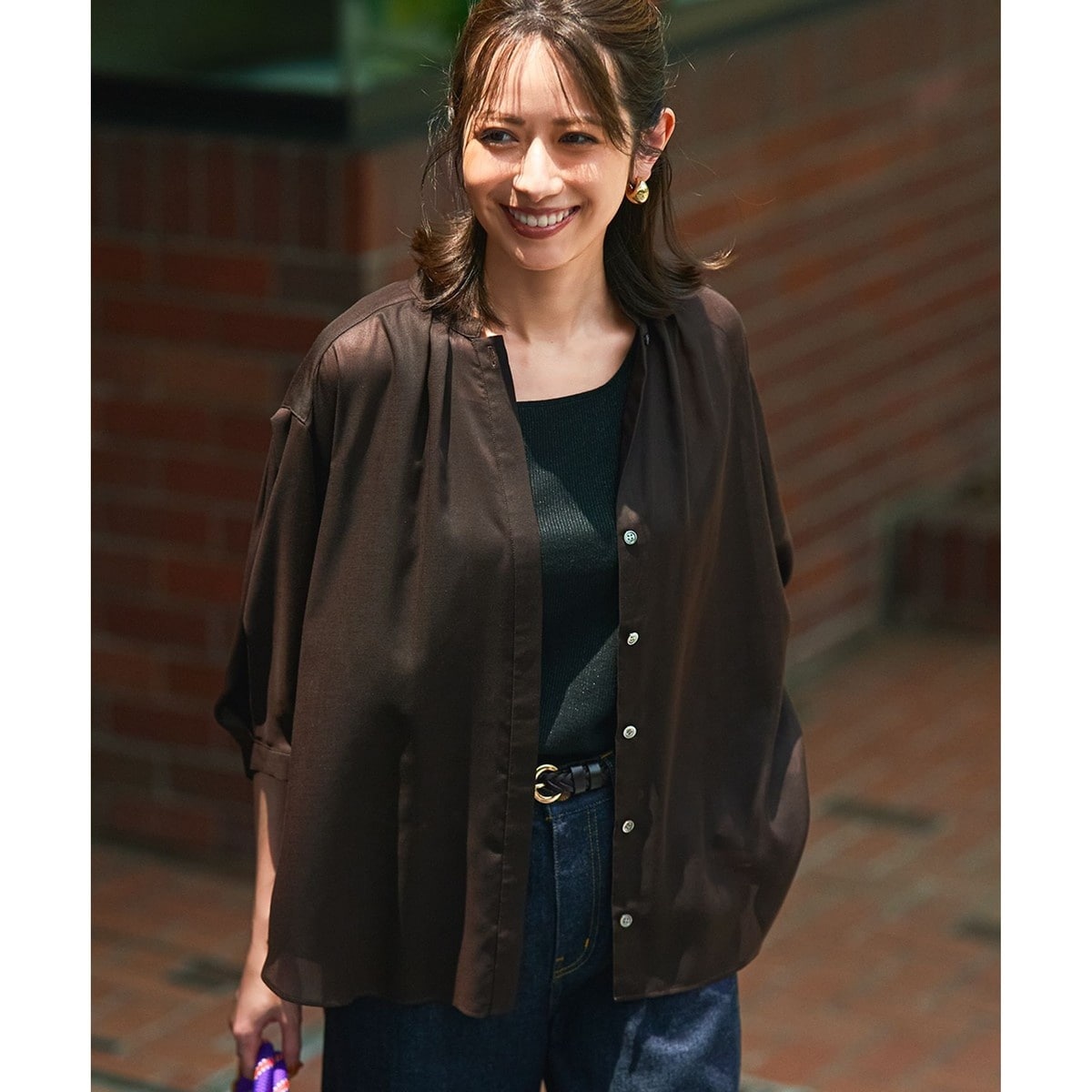 美品 23区 洗える シルク コットン ストライプ シャツ ブラウス ☆ 23区 シルクコットン ストライプ シャツ ブラウス - メルカリ