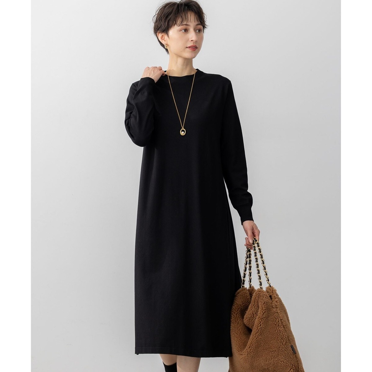 マルチストライプVネックワンピース | レリアン プラスハウス(Leilian