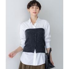 【洗える】ラクーンブレンド ファー ビスチェ