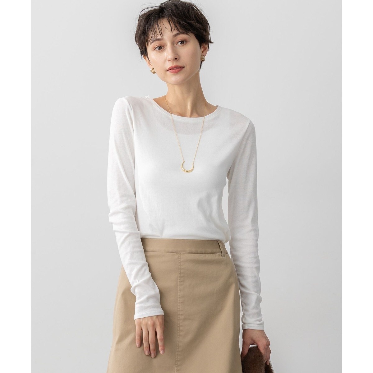 汗じみ防止/洗える】ギャザーディテール カットソー | 23区(23KU