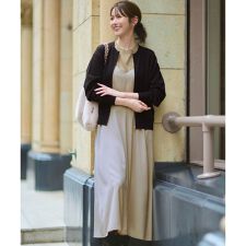 【見上愛さん着用/洗える】スエーディーサテン キャミソール ワンピース