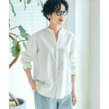 【滝沢眞規子さん着用/mi-molletコラボ/洗える】CANCLINI デザイン シャツ