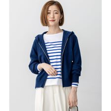 【見上愛さん着用/洗える】ピュアカシミヤ ジップアップ ニット パーカー