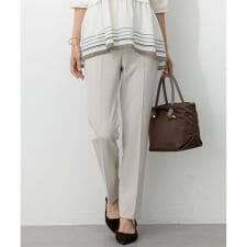 【VERY掲載/撥水加工/洗える】TRストレッチギャバ テーパード パンツ