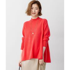 【洗える】ピュアカシミヤ フレア ニット