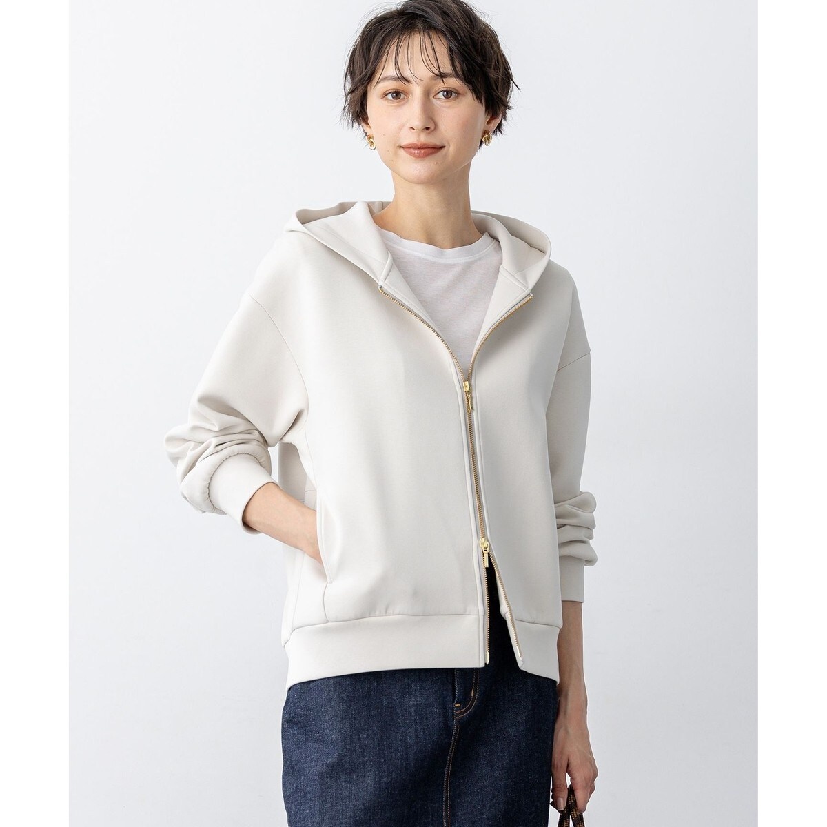 洗える】コットンエアーダンボール コクーン フーディー | 23区(23KU