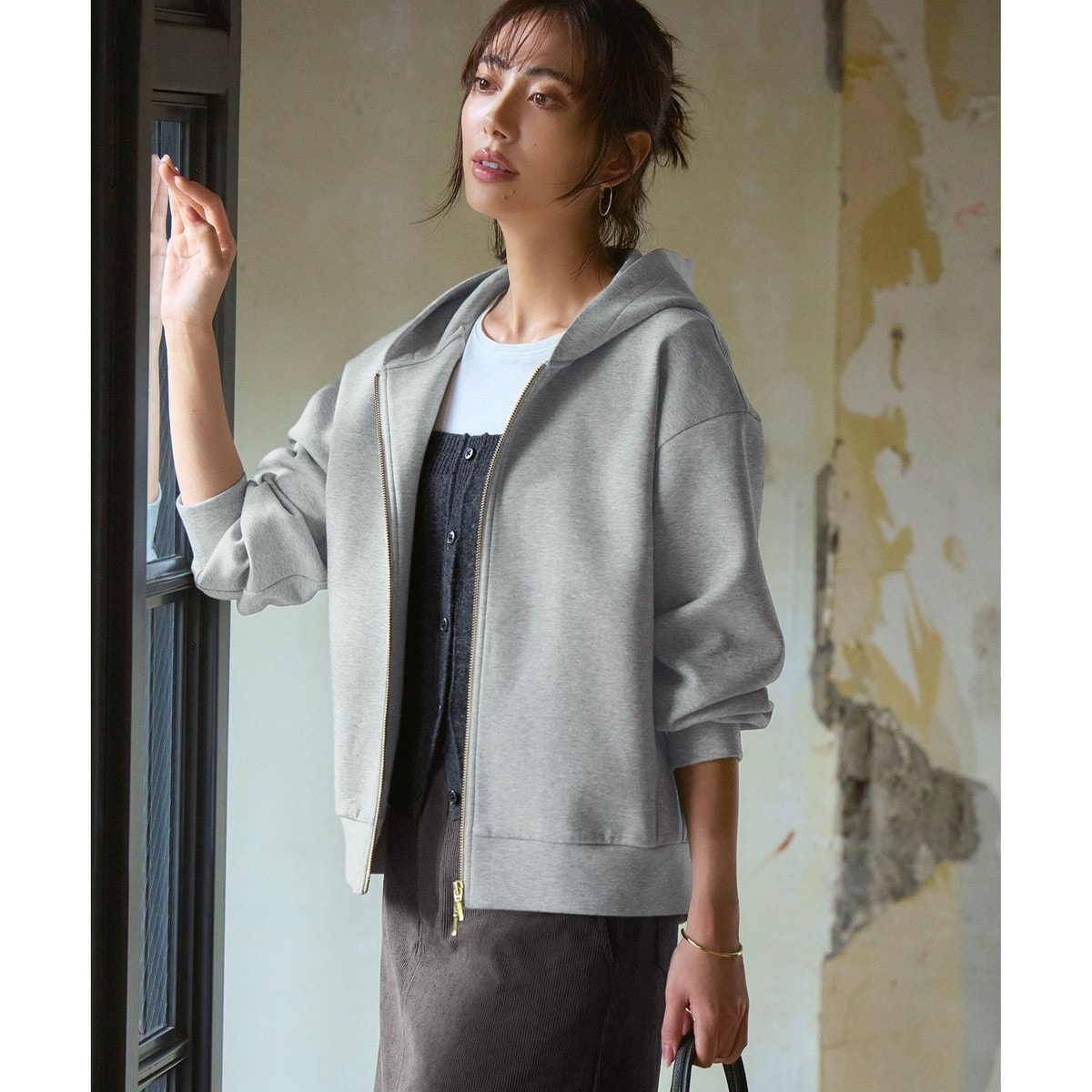 洗える】コットンエアーダンボール コクーン フーディー | 23区(23KU