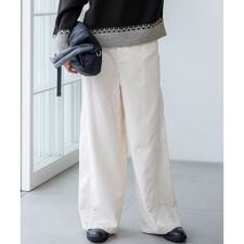 【滝沢眞規子さん着用/洗える】コットン コーデュロイ ワイド パンツ