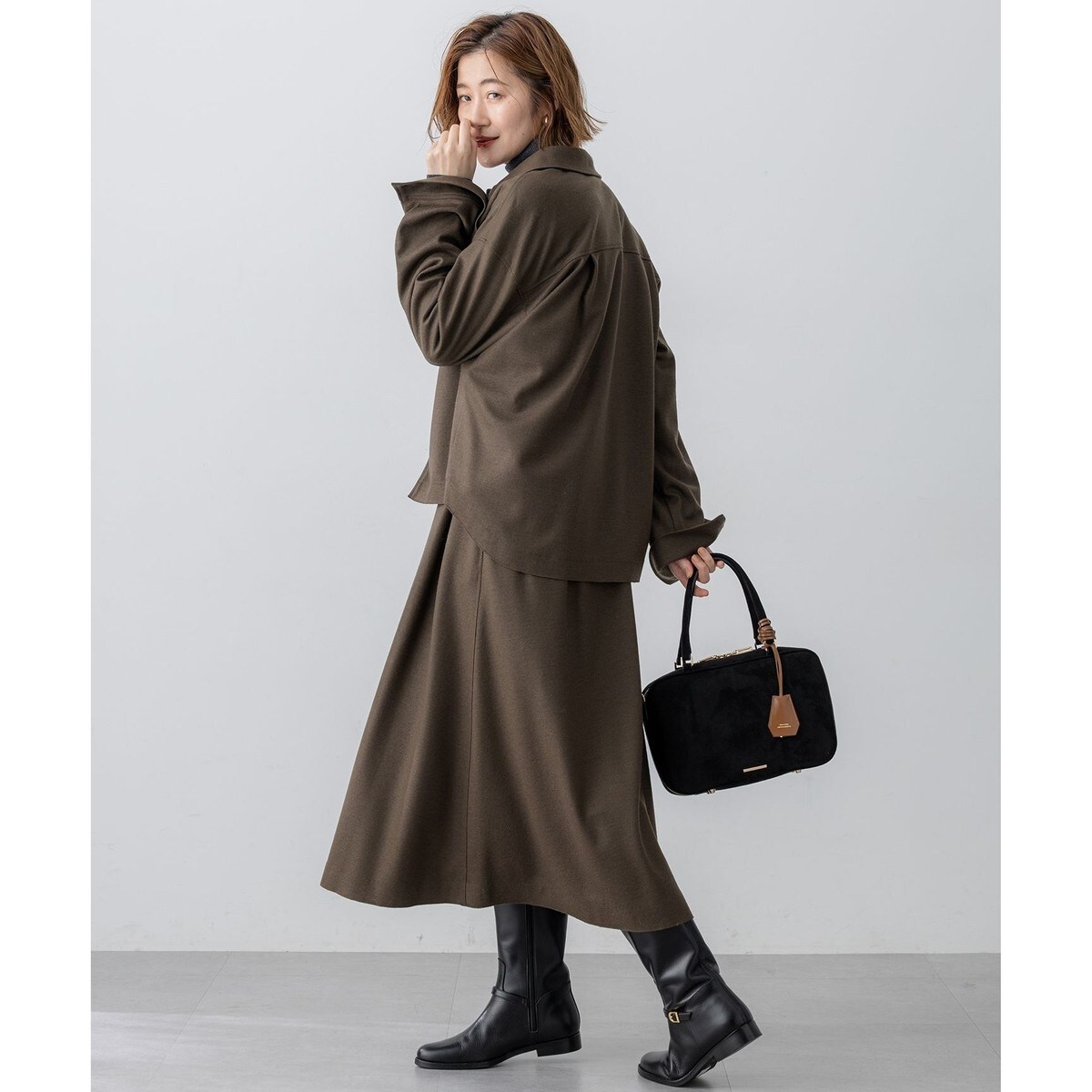 洗える】ウールミルドジャージー タック スカート | 23区(23KU