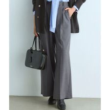 【CanCam11月号掲載】ナチュラルストレッチサキソニー タック ワイド パンツ