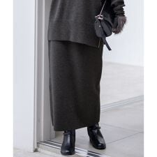【VERY掲載/洗える】カシミヤブレンド Iライン ニットスカート