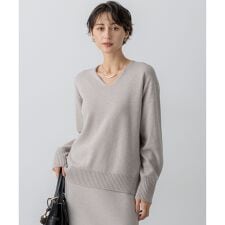 【見上愛さんコラボカラー/VERY・GISELe掲載】カシミヤブレンド Vネック ニット