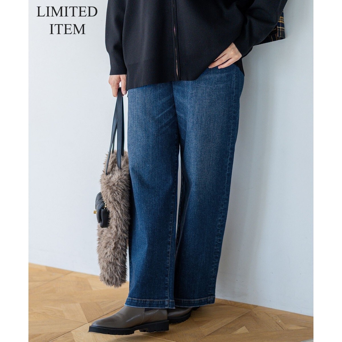 Lサイズ限定】23区DENIM ストレッチ ワイド パンツ | 23区(23KU