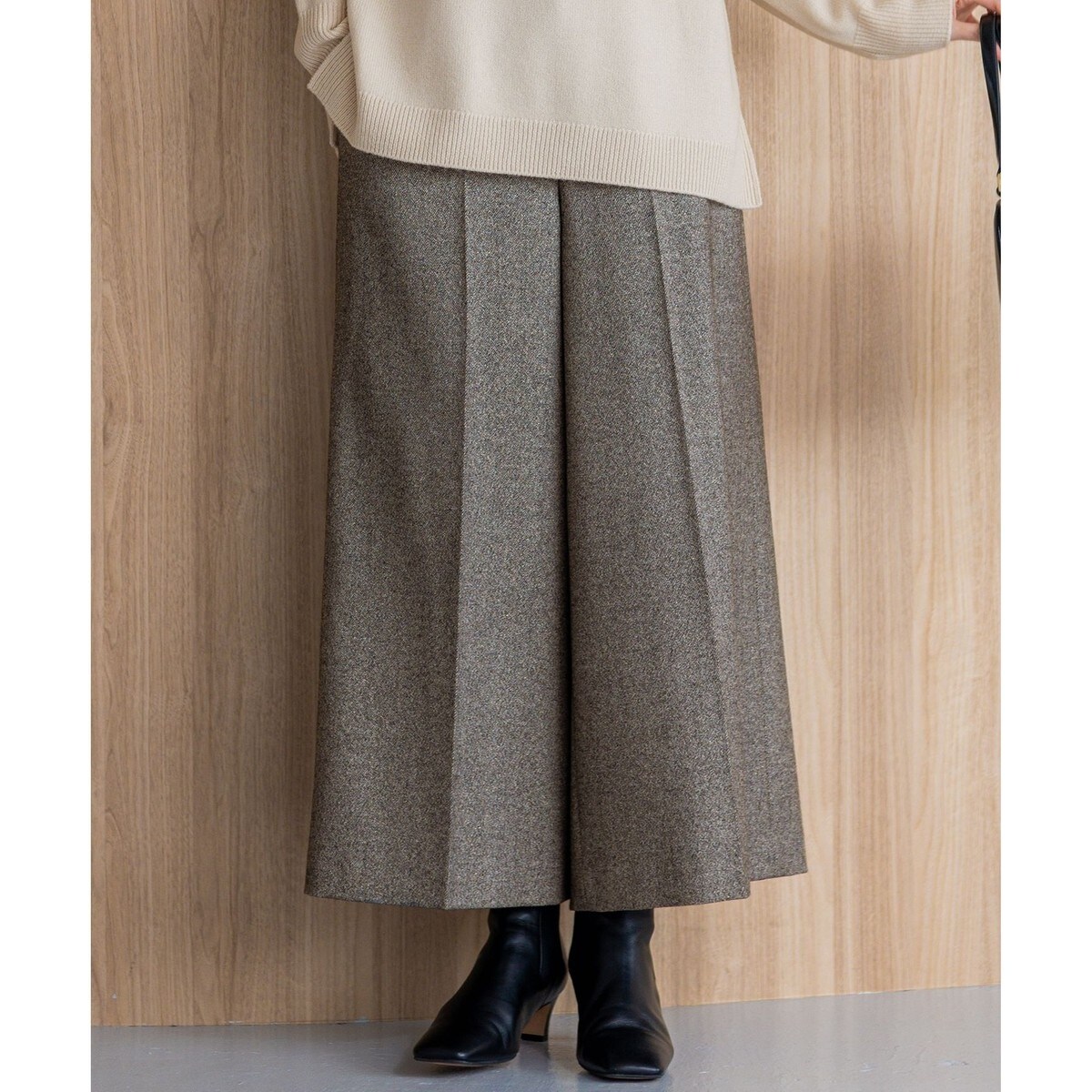 シルクネップヘリンボーン ガウチョ パンツ | 23区(23KU) | マルイ