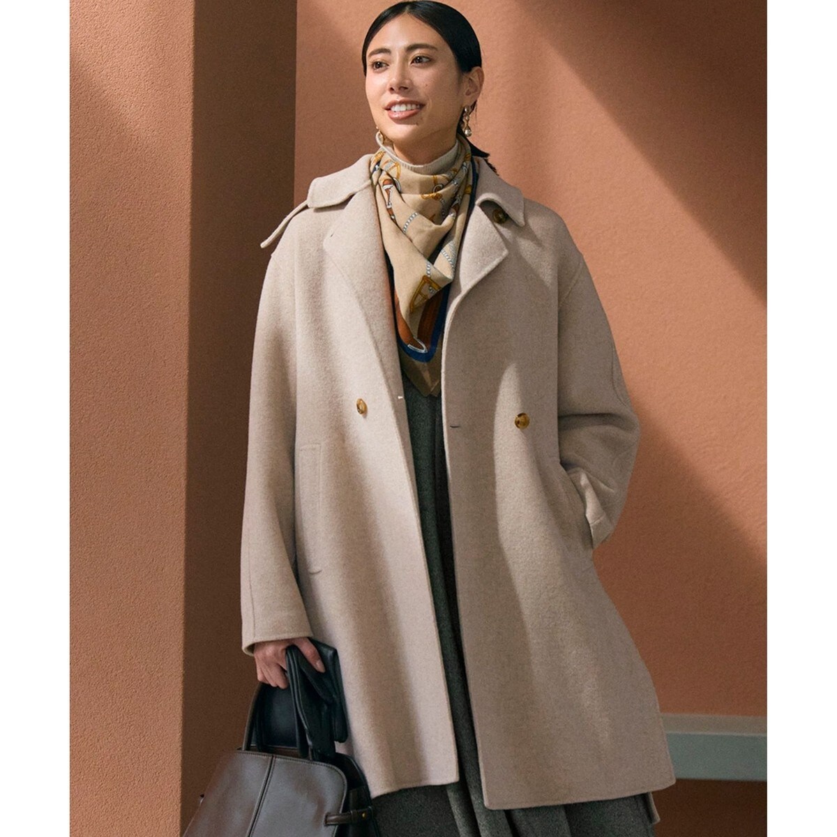 23区　マンテコ　リバーロングコート　チェスターコート　上質ウール　40 L 23区 マンテコ リバーロングコート チェスターコート 上質ウール 40 L