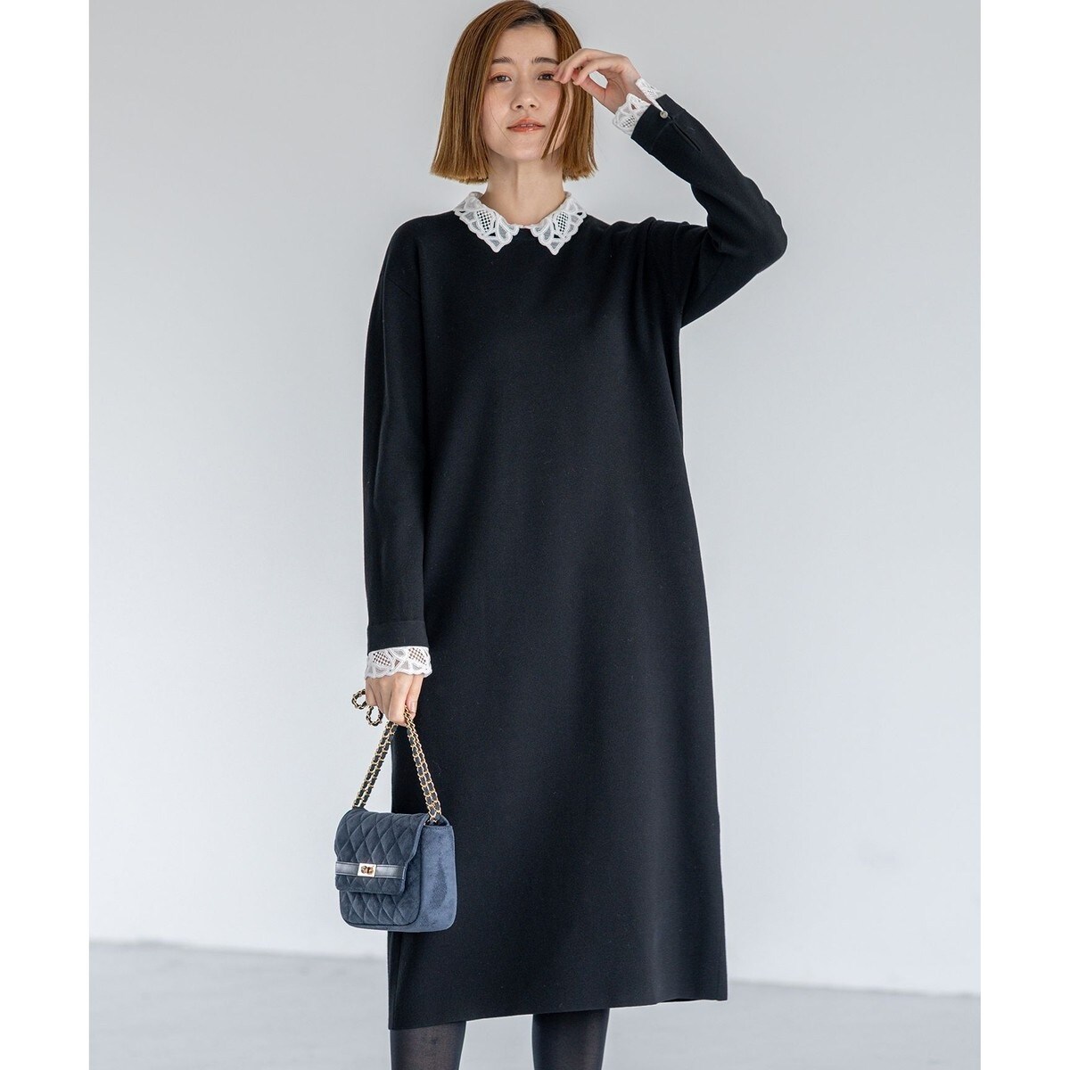 SLOW/一部店舗限定】ニットトータル スリーブレス ワンピース | 23区