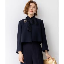 【APPLAUDIR】クリアジョーゼット コンパクトタックジャケット