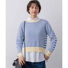 【Oggi掲載】コットンギマ クルーネック ニット