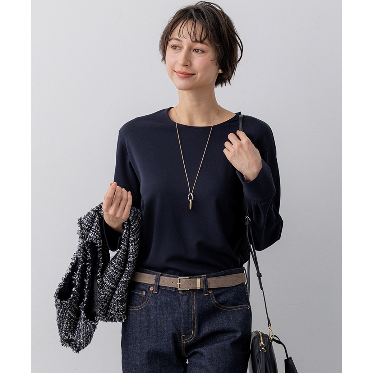 23区　エンブロイダリーコンビブラウス　32size 洗える】エンブロイダリー コンビ ブラウス / 23区 | ファッション通販