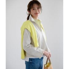 【Oggi掲載】シャイニーコットンテリー ハーフジップ スウェット