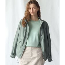 2WAY ストレッチタフタ ボリュームスリーブブルゾン