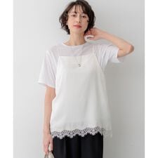 サテンレースキャミソール