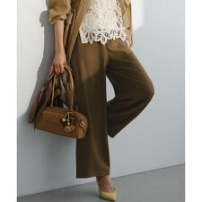 【先行予約/見上愛さん着用】ブライトカルゼ ワイド パンツ