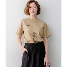 【Oggi掲載】バック刺繍 メッセージロゴ Tシャツ
