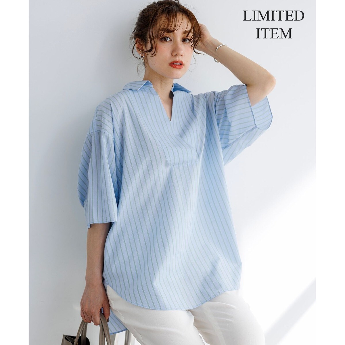 Lサイズ限定】リラックスシルエット スキッパーシャツ | 23区(23KU