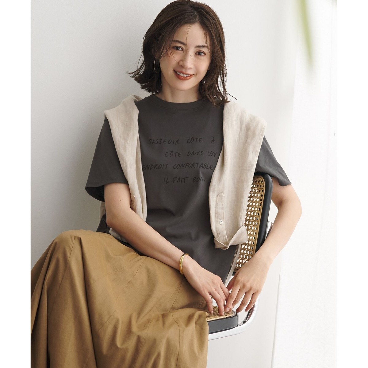 マル。ฅ゛ リラクシーシルエット メッセージ ロゴTシャツ | 23区(23KU) | マルイ