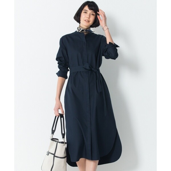 未使用タグ付/マガジン掲載/23区 洗える 日本製 とろみシャツ ワンピース M 洗える】Canclini シャツワンピース | 23区(23KU