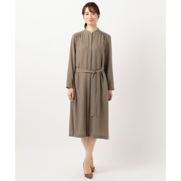 ２３区キュプラツイルベルト付きワンピース☆ マガジン掲載】キュプラツイル ベルト付き ワンピース（番号J59