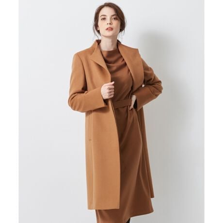 ウールアンゴラビーバー スタンドカラー コート | 23区(23KU  