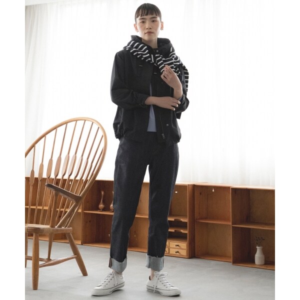 【23区】ライトタッサー　フーデットブルゾン　小さいサイズ　32 23区】ライトタッサーフーデットブルゾン小さいサイズ32