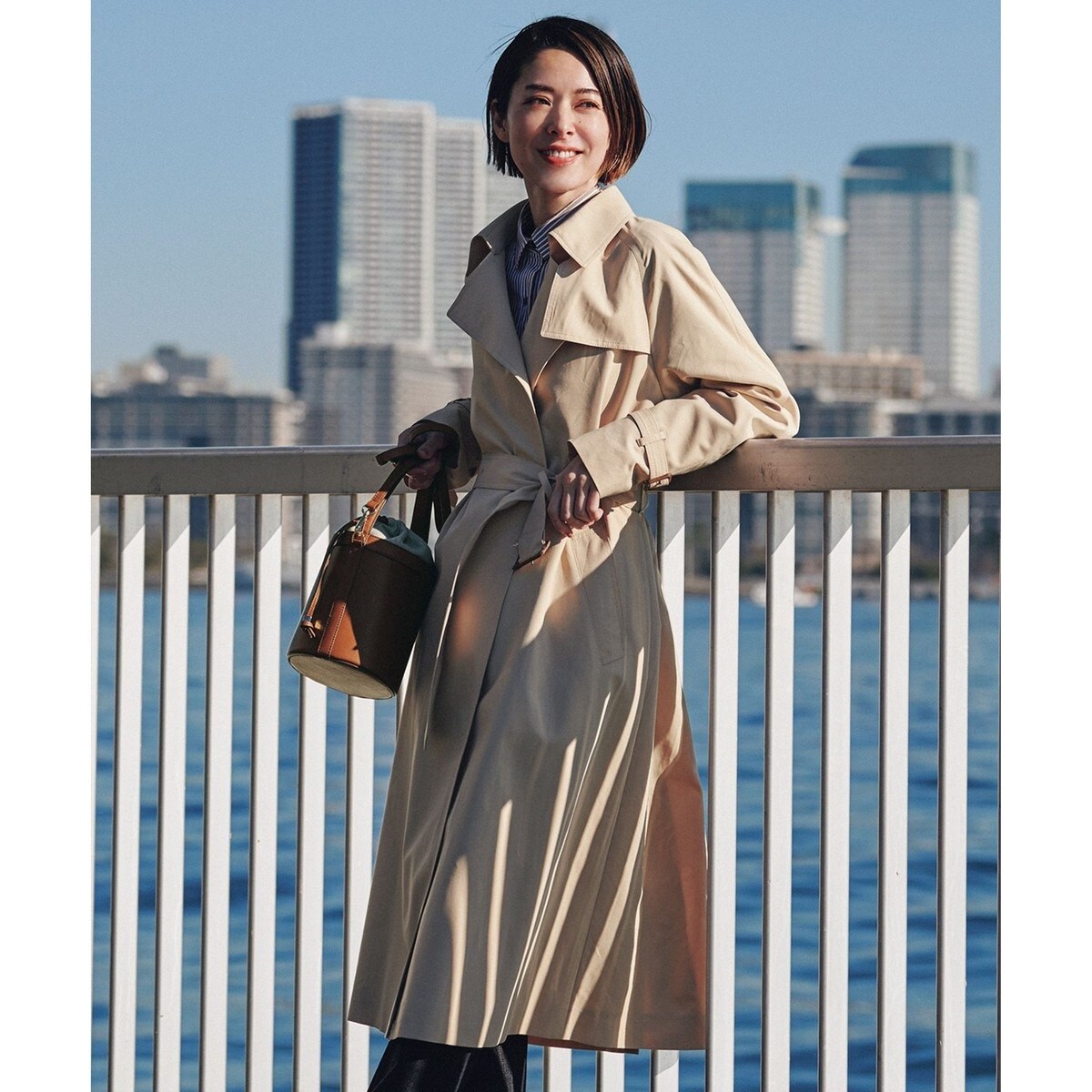 50% OFF 以上 - レディース福袋 中村アンさん着用】ハイツイストコットンツイル トレンチコート ジャケット・アウター