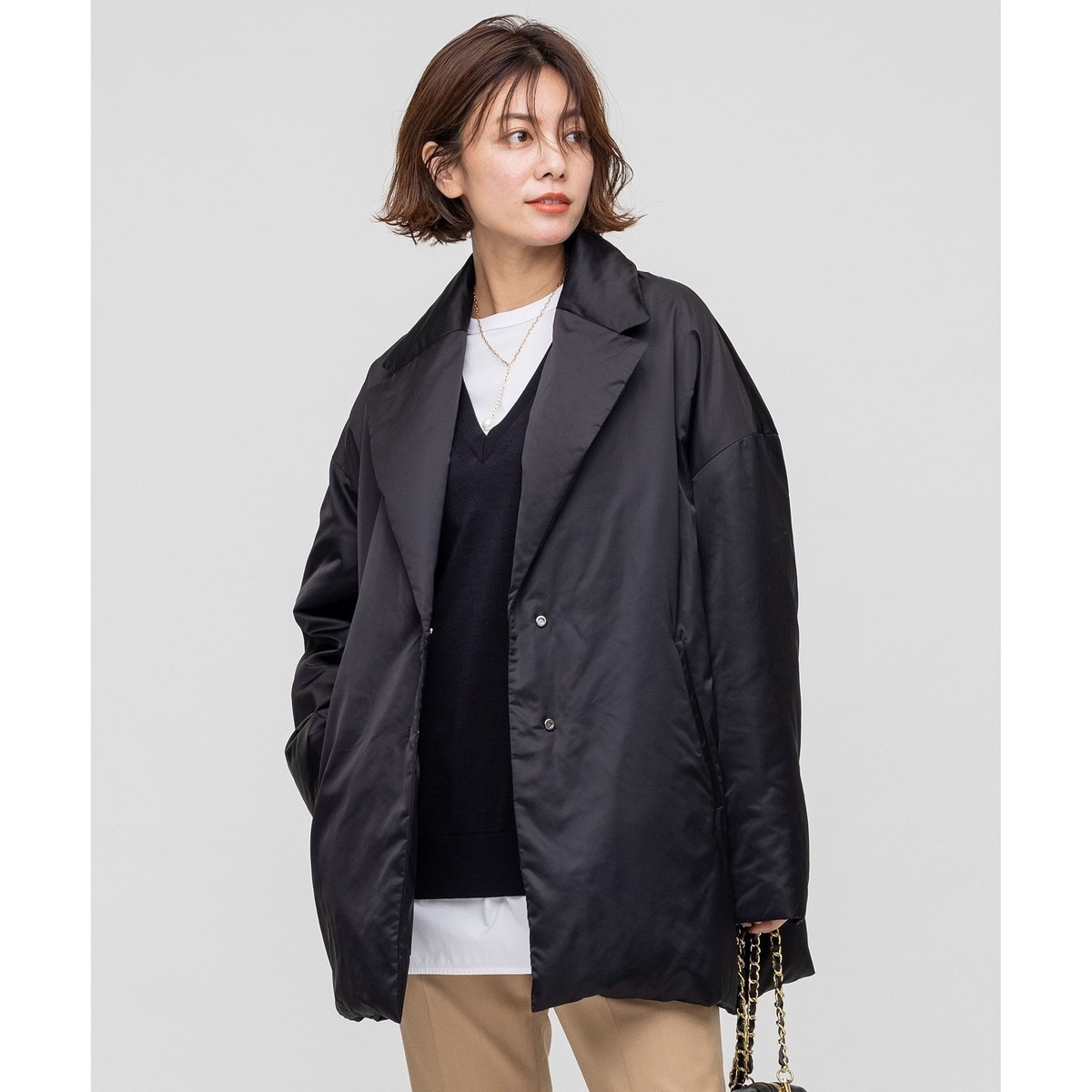 23区　ADS 襟付　ダウン　コート　オンワード　クリーニング済　軽い　暖かい otonaMUSE掲載】ADS 襟付き ダウンジャケット | 23区(23KU) | マルイ