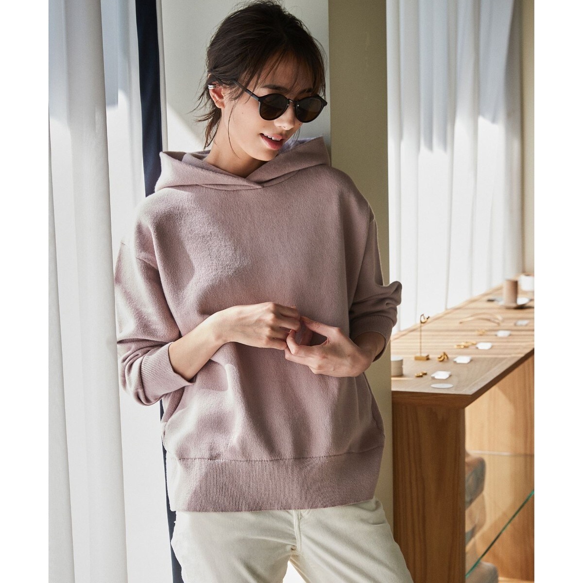 23区 - 【超美品】23区 コットンバルキーニットパーカーの通販