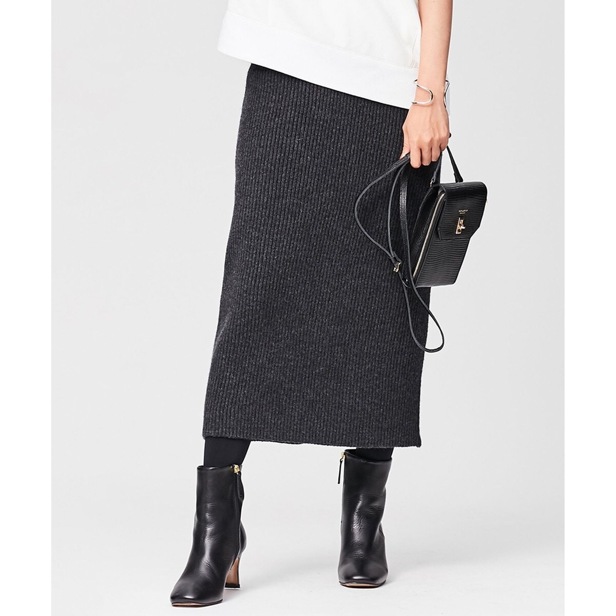 23区 ウールカシミヤブレンドバルキー ニット スカート　カシミヤ ウールカシミヤブレンドバルキー ニット スカート | 23区(23KU