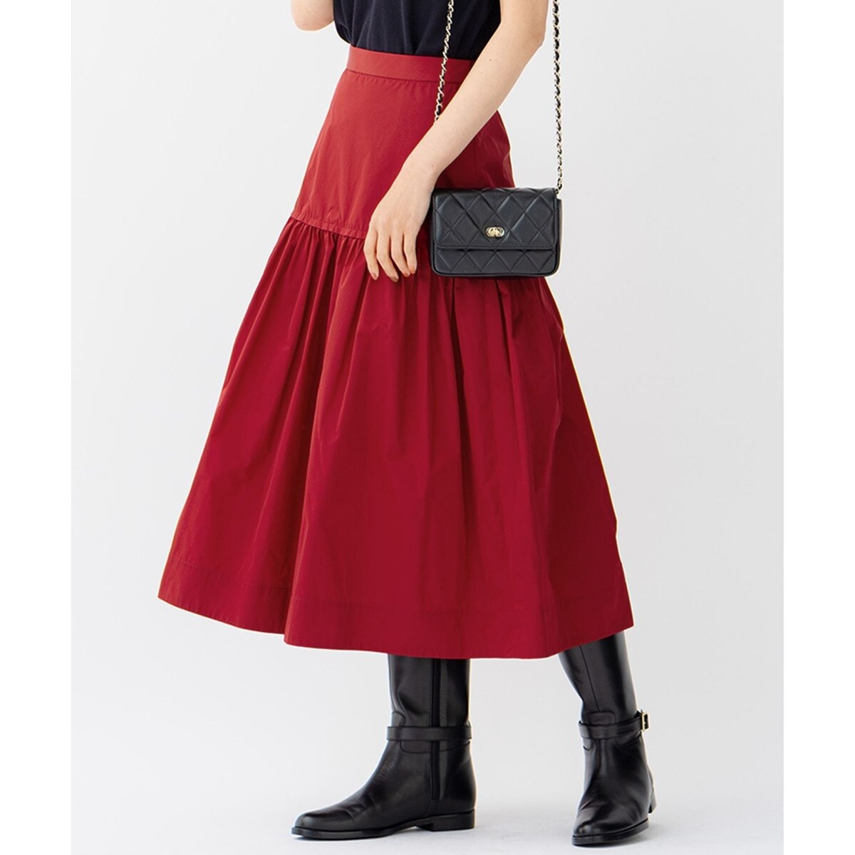 メモリータフタ ティアード スカート | 23区(23KU) | マルイウェブチャネル