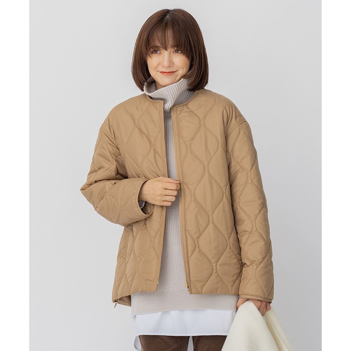 23区 洗える中綿キルティング ショート ブルゾン 洗える】中綿キルティング ショート ブルゾン（ダウンジャケット