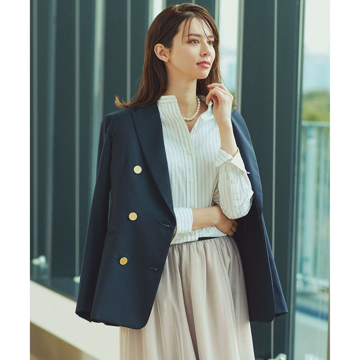 TW ギャバジン 紺ブレ ジャケット | 23区(23KU) | マルイウェブチャネル