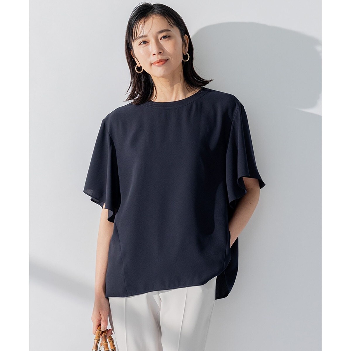 23区 バックサテンアムンゼン ネックステッチ ブラウス 23SS