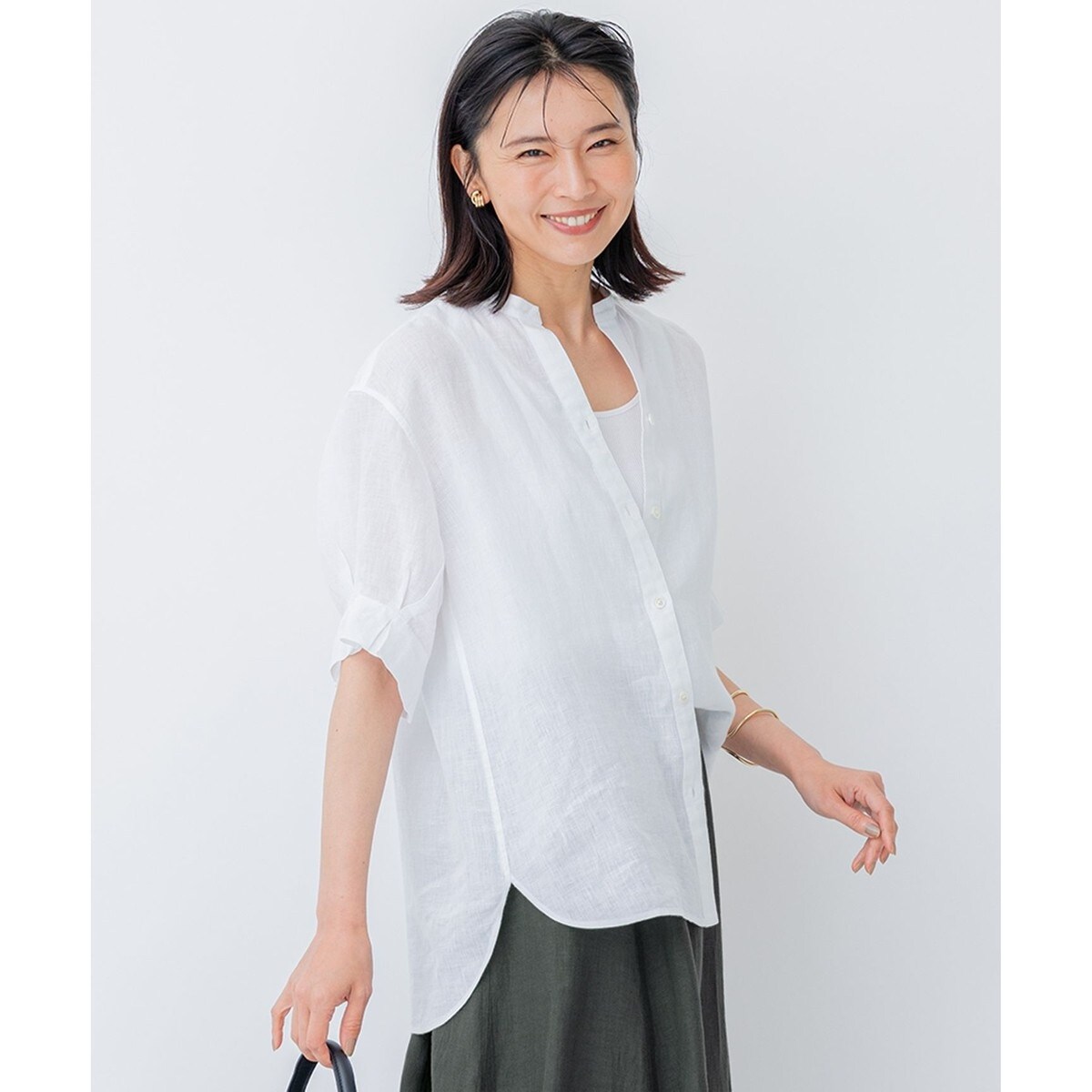 洗える】LIBECO スキッパーブラウス | 23区(23KU) | マルイウェブチャネル