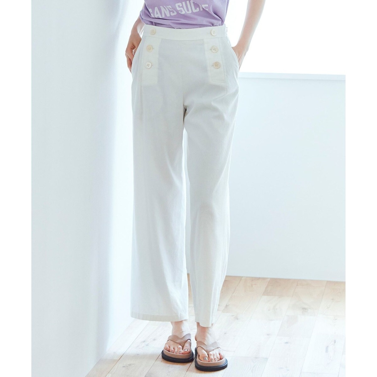 【美品】23区 洗える リネン ヴィスコース ストレッチ ワンピース 麻 完売品 23区【洗える】リネンヴィスコースストレッチワンピース