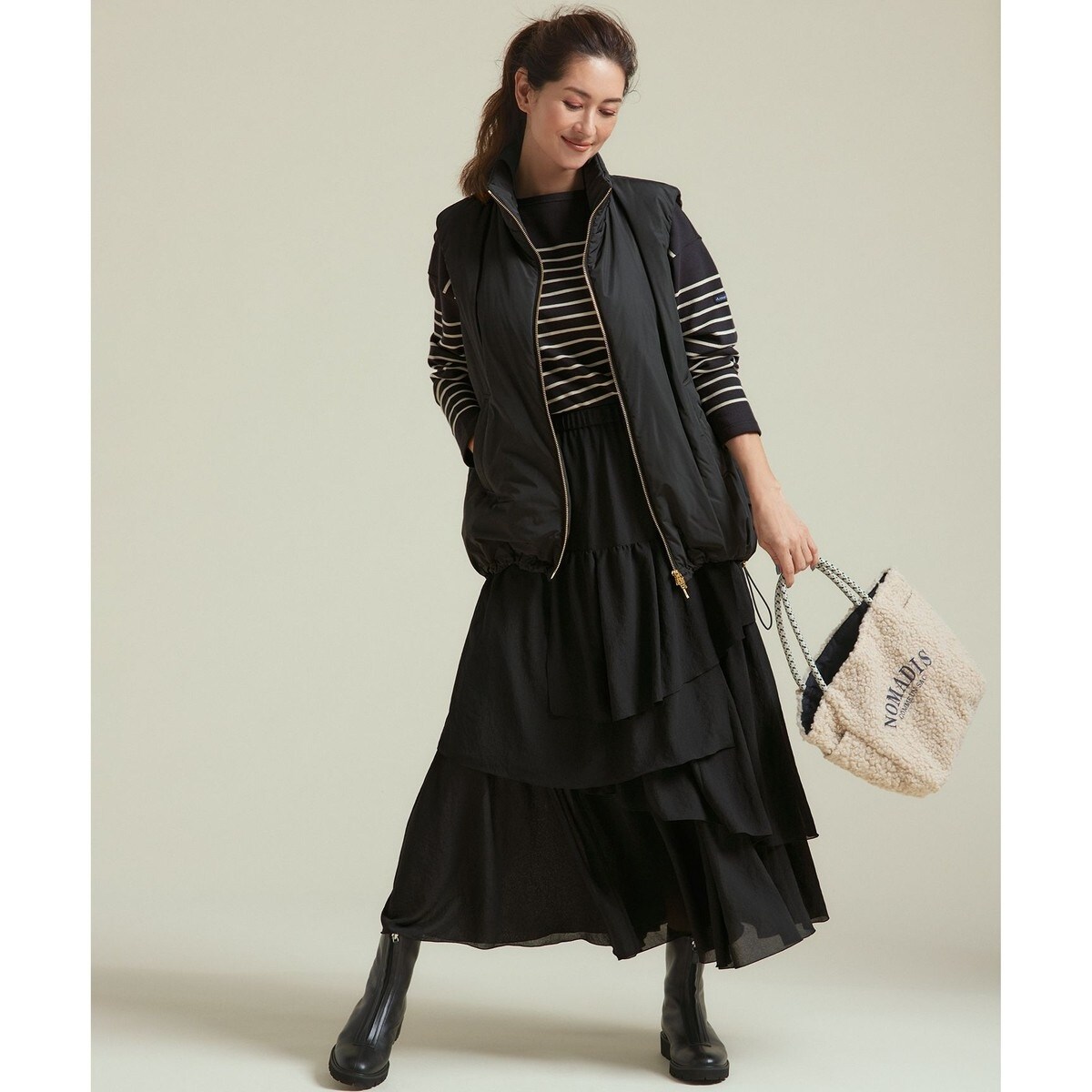 洗える】エアリージョーゼット ティアード スカート | 23区(23KU