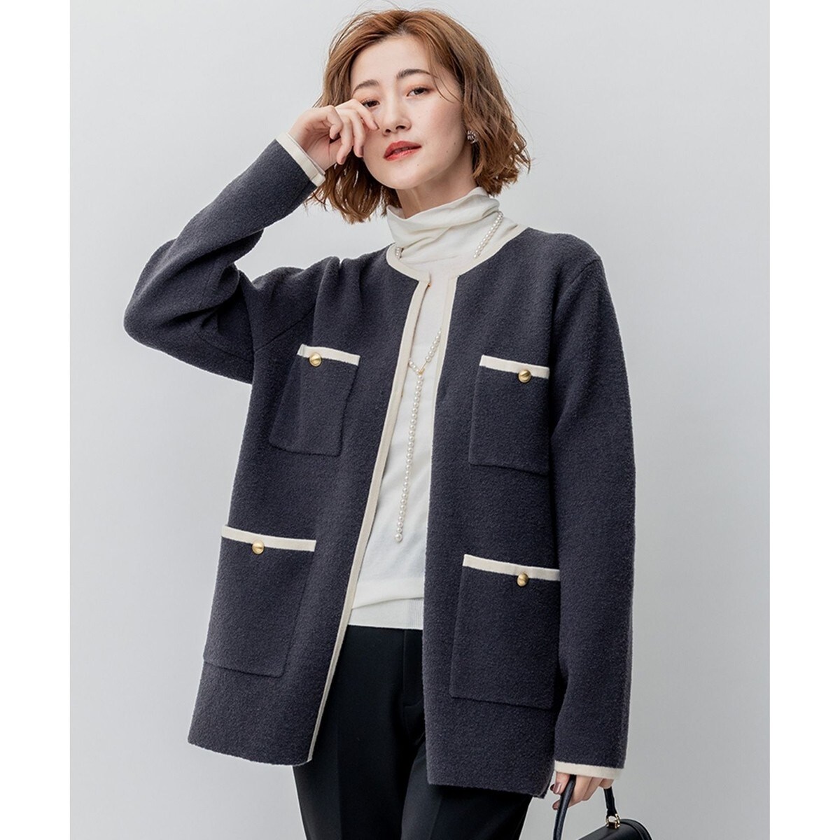 美品　23区　ニットジャケット trim_ofcrs_itembc67281c0e2c11e