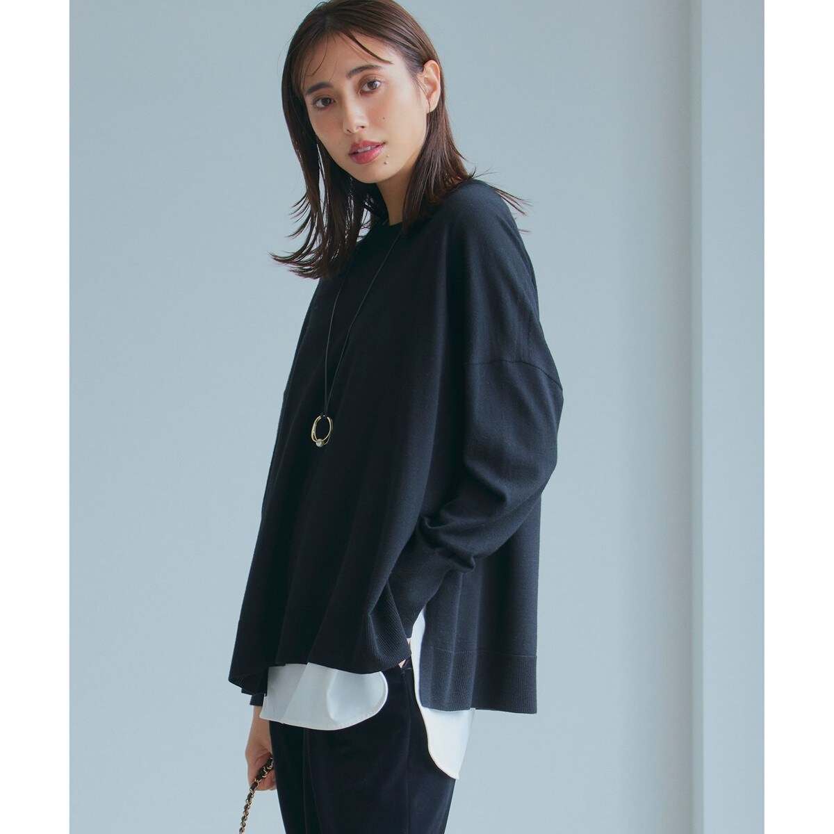 WEB限定カラーあり/洗える】ウーステッドウール ビッグシルエット