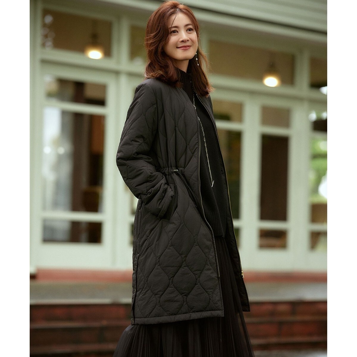 23区 中綿ロングパディングアウター 撥水加工】 中綿 ロング パディング アウター | 23区(23KU