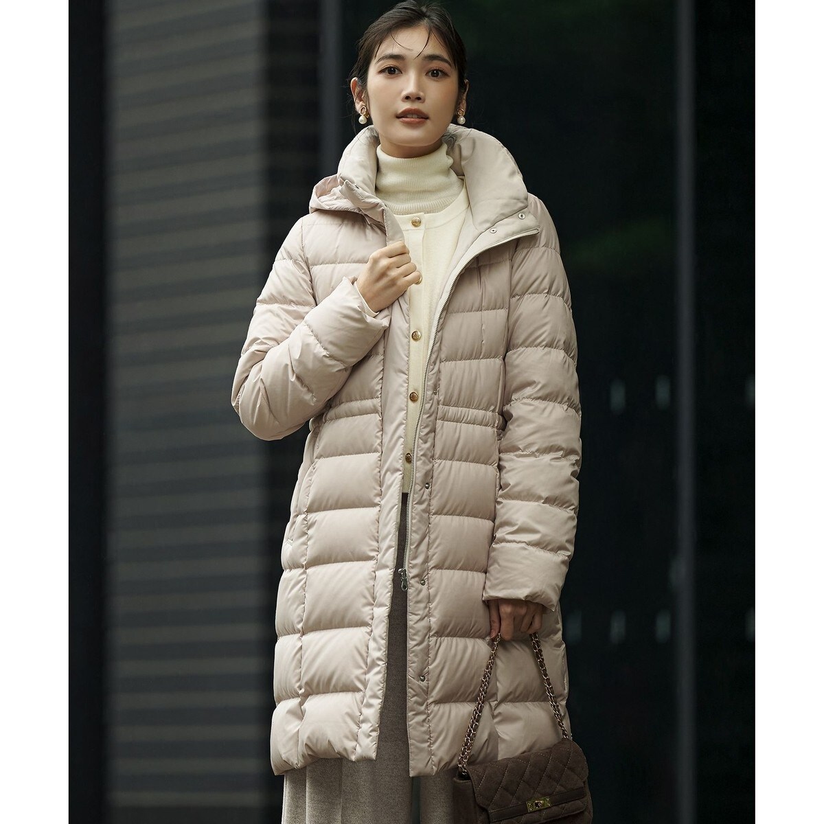 新色追加/洗える/撥水加工】シレータフタ ロング ダウンコート | 23区 新色追加/洗える/撥水加工】シレータフタ ロング ダウンコート | 23区