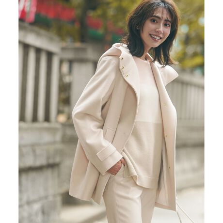 ウールカシミヤビーバー フード付き ショートコート | 23区(23KU  